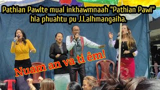 Lalpa damna mual inkhawmah quotPathian pawlquot tih hla phuahtu pu JLalhmangaiha [upl. by Aloek]