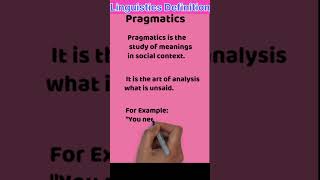 what is Pragmatics pragmatic bsenglishlectures bsenglish shorts youtubeshorts [upl. by Dyanne]