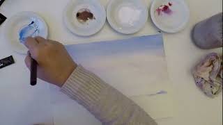 Sfondo per paesaggio watercolorpainting arte asmr [upl. by Aissila]