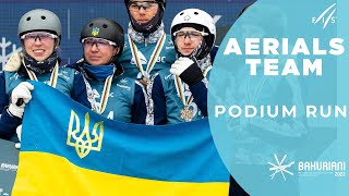 Ukraine  Bronze  Aerials Team  Bakuriani 2023 [upl. by Surtimed]