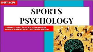 Unit01 sports psychology MPED BPEDUGC NET [upl. by Nylecyoj933]