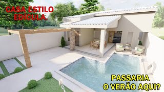 Casa com piscina  ESTILO EDÍCULA  Muito confortável [upl. by Jaco]