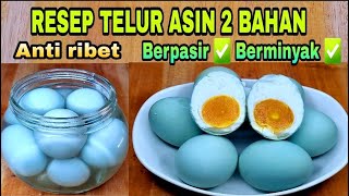 CARA BIKIN TELUR ASIN 2 BAHAN  BERMINYAK DAN BERPASIR  PALING SIMPEL GAK PAKE RIBET [upl. by Frantz]