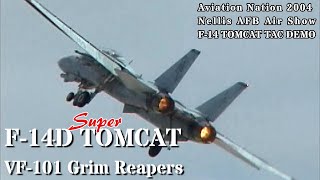 F14 D Super TOMCAT TAC DEMO Aviation Nation 2004 Nellis Air Show [upl. by Zulaledairam]