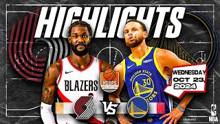 Golden State Warriors vs Portland Trail Blazers 3rd QRT Highlights  October 23 2024 [upl. by Lehacim583]