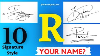 R SIGNATURE  R Signature Style  R Signature Style Tutorial  How to write signature  My name sign [upl. by Lyrem76]