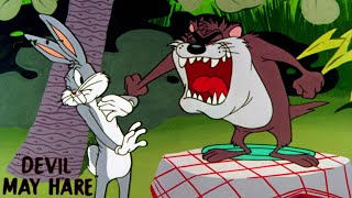 Devil May Hare 1954 Looney Tunes Bugs Bunny and Tasmanian Devil Cartoon Short Film  Review [upl. by Wall]