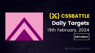 CSS Battle Daily Targets  19th Feb 2024  Solution [upl. by Mareld]