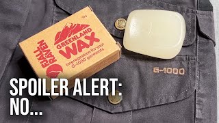 Is Fjallraven G1000  Greenland Wax really water resistant [upl. by Dionysus]