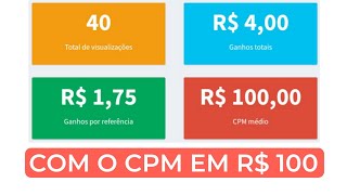 MELHOR ENCURTADOR DE LINK PAGANDO CPM DE R 100 O MELHOR ENCURTADOR DE LINK PARA GANHAR DINHEIRO [upl. by Risley]