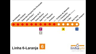 Linha 6 Laranja  Avisos sonoros  Metro São Paulo [upl. by Kamilah]