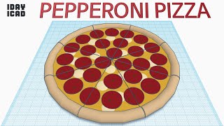 1DAY1CAD PEPPERONI PIZZA Tinkercad  Knowhow  Style  Education [upl. by Hulburt]