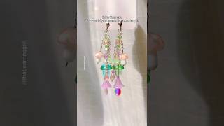 Making Earrings🧚🏼‍♀️🍄fairycore handmadeearrings jewelrymaking melaniemartinez beads jewelry [upl. by Akinar]