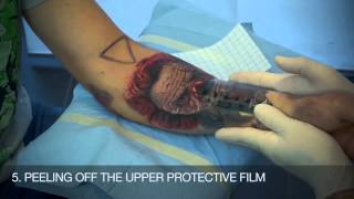 Zoo Tattoo How to apply DERMALIZE protective tattoo film  Tattoo Aftercare Australia [upl. by Graves]