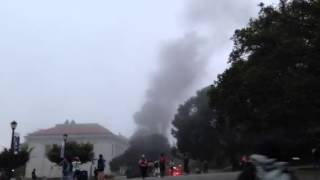 Footage of UC Berkeley campus fire from Dwinelle Plaza [upl. by Yvette958]