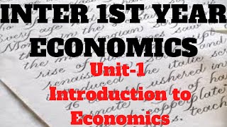 INTER 1ST YEAR ECONOMICS CLASSUNIT1INTRODUCTION TO ECONOMICSCECMECCEC IN TELUGUONLINE [upl. by Barkley]