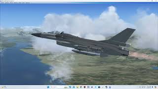 FSX USAF F16 scrambles from Elmendorf Air Force Base [upl. by Sinnelg]