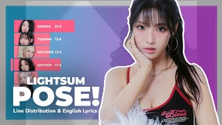 LIGHTSUM quotPOSEquot Line Distribution amp English Lyrics [upl. by Amekahs]