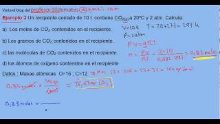 Ecuación de estado de los gases ideales ejercicio resuelto 3 [upl. by Phillie]