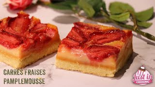 Recette des Carrés aux Fraises et Pamplemousse [upl. by Elvia]