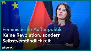 Statement Baerbock  Schulze zu feministischer Entwicklungs und Außenpolitik [upl. by Eenrahc]