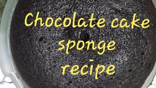 Chocolate cake sponge recipe 😋 Chocolate Cake🎂  Bake a cake without a cake tin mould 😍 [upl. by Ethel]