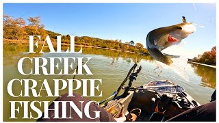 Catching Fall Crappie in the creeks with Jigs [upl. by Hgielrebma]