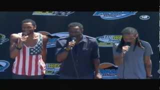 Brian McKnight Brian McKnight Jr Niko McKnight sing National Anthem [upl. by Nonek562]