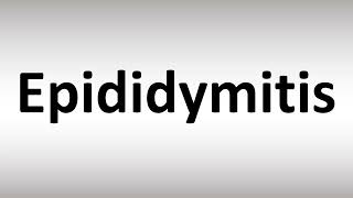 How to Pronounce Epididymitis [upl. by Ecam994]