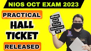 Nios Practical Hall Ticket Released Oct 2023  Nios Big updates [upl. by Nelrac369]