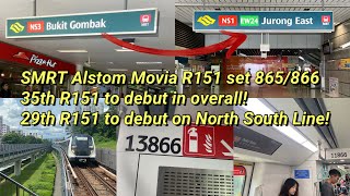 Late35th R151 to Debut29th R151 to Debut NSL SMRT 865866 NS3 Bukit Gombak → NS1 Jurong East [upl. by Abbot]