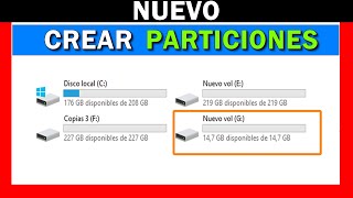 ✅ Cómo CREAR PARTICIONES de Disco Duro 🔴 en Windows 11 10 81 8 y 7 Facil y Rápido Sin Programas [upl. by Rasure550]