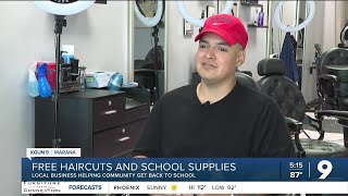 Marana salon offers free haircuts and supplies with annual backtoschool event [upl. by Zennas56]