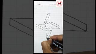 Geometrical Chart  step by step  shorts shortvideo Monos3DArt 3dillusion 3dart 3ddrawing [upl. by Anoynek]