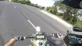 BADASS CR250 Dirt bike Police Chase Getaway [upl. by Minoru]