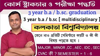 3 year BaBsc multidisciplinary course structure amp exam procedure  ccf 2022 calcutta university [upl. by Barrett273]