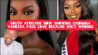 See Mumu South Africans Now Showing Fake Love to Nigerian Miss Chidimma Vanessa in Miss Universe [upl. by Asilenna]