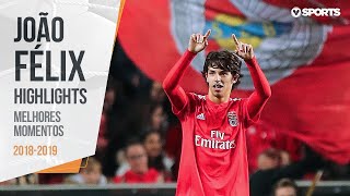 João Félix Melhores Momentos  SL Benfica 20182019 [upl. by Ekalb]