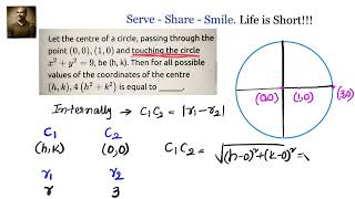 Coordinate Geometry JEE mains 2024  Let the centre of a circle passing through 00  10 and [upl. by Fesoj]