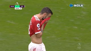 Premier League  Bruno Fernandes Penalty Missed  Manchester United vs Aston Villa [upl. by Opiak]