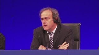 Platini wants Blatter to remain President for Rio 2014 [upl. by Ahsaekal29]