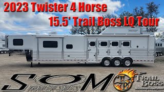 2023 Twister 4 Horse Trailer Tour  155 Trail Boss LQ Hay Pod Generator and WERM Floor [upl. by Kablesh222]