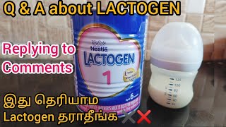 Lactogen 1 baby milk powder QampA in TamilLactogen 1 baby milk powder TamilHow to mix Lactogen Tamil [upl. by Angelika]