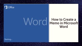 How to Create a Memo in Microsoft Word [upl. by Acilegna832]