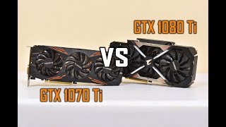 GIGABYTE GTX 1070 Ti Gaming 8G vs GTX 1080 Ti AORUS [upl. by Selym]