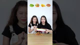 Eat or skip  Who will be lucky 💁🏻‍♀️ 2 mukbang eating food cake shorts [upl. by Dnob]