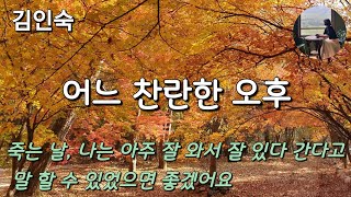 어느 찬란한 오후김인숙 어린 시절로 돌아갈 수 있다면그래서 뭐든 다시 시작할 수 있다면 나는 뭐가 되고 싶을까 [upl. by Idnar]