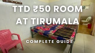 TTD 50 Rupees Room at Tirumala Tirumala Offline Room Booking Details [upl. by Terrance564]