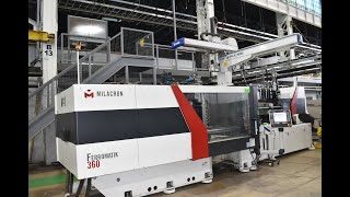 FERROMATIKMILACRON 2015 360 TON capacity horizontal plastic injection molding machine  LOT 211 [upl. by Eidoj]