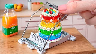 Amazing Rainbow Cake Recipe For the Cake Lovers  Most Satisfying Chocolate Cake Decorating Tutorial [upl. by Erda]